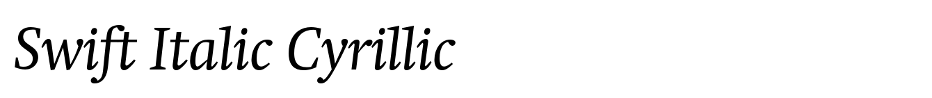 Swift Italic Cyrillic
